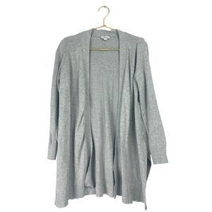Olivia Warren Women Gray Open‎ Cardigan Sweater Size LG 421